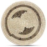 Objet de dcoration murale - pzcc - assiette dcorative en rotin - style boho -  suspendre - beige