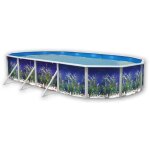 Ocean piscine hors sol ovale en acier 915 x 457 x 120 cm (kit complet piscine filtre skimmer et �chelle) ...