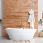 Oceanic baignoire ilot indi - l. 170 x i. 75 x h. 60 cm - en acrylique - bonde poussoir - blanc