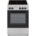 Oceanic - cuisinire vitrocramique 50 x 50 cm four convection naturelle four 48l silver
