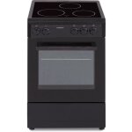 Oceanic cv5050b8 cuisinire vitrocramique 50x50 - four convection naturelle - 48 l - noir