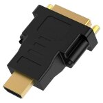 Ociodual adaptateur hdtv male vers dvi - i 24 + 5 femelle noir dvi - d 24 + 1 pin dual link dl numrique ...