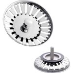 Bouchon de crpine - ociodual - 84mm - acier inox - filtre  dchets - cuisine / salle de bain