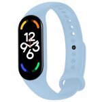 Ociodual bracelet de remplacement silicone souple compatible avec xiao mi band 7 6 5 bleu clair sangle ...