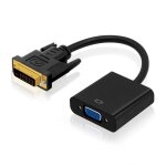 Ociodual cable adaptateur actif dvi - d 24 + 1 male (dual - link) vers vga femelle noir compatible avec ...