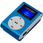 Ociodual lecteur de musique num�rique mp3 en m�tal mini usb bleu supporte carte sd jusqu� 32go avec �cran ...