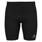 Short moulant de running - odlo essentials - noir - respirant - tissu recycl - poches fonctionnelles ...