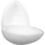 Oeuf en polystyr�ne 2 parties 2 h�misph�res hauteur 15 cm