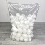 Oeufs de p�ques - lealoo - lot de 50 - plastique blanc - hauteur 45 cm - avec trou de suspension