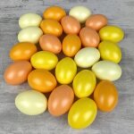 Oeufs en plastique - lealoo - jaune - 6 cm de haut - d�coration de f�te - utilisation ext�rieure