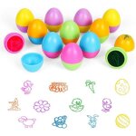 Oeuf tampon encreur - zgeer - 12 pcs - multicolore - jouets diy - objets d�coratifs