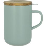 Ogo living tisanire grs avec couvercle en bois - 475ml - gris perl