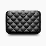 Portefeuille - gon design - lady case - aluminium matelass - noir - compact et lger