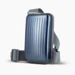 Sac banane - gon design - phone bag - aluminium anodis - bleu marine - compact et pratique