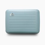 gon design - smart case v2 arctic blue - portefeuille bleu en aluminium mat