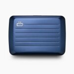 Portefeuille - gon design - smart case v2 - aluminium anodis - bleu marine - rfid protection