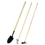 Ogrod lot doutils de jardinage pelle bche + rteau + serfouette panne et fourche