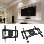 Meuble tv - zefan - support mural fixe - acier - double crochet - 50 kg max