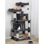 Ohmg arbre à chats 148 cm griffoir grattoir avec base plus large - 2 niche - 2 perchoirs - 2 boules de ... Ohmg arbre à chats 148 cm griffoir grattoir avec base plus large - 2 niche - 2 perchoirs - 2 boules de ...