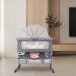 Ohmg - berceau b�b� (moustiquaire gratuite) relevable et mobile 92 * 58 * 70 - 90cm