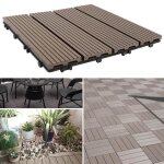 Ohmg - parquet piss en bois marron (11 pices) adapt  la salle de bain terrasse jardin cour