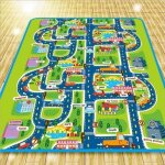 Ohmg tapis de jeu enfant tapis de jeu circuit voiture de course tapis rectangle gant jouet cadeau pour ...