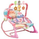 Ohmg transat bb transat balancelle avec barre de jeu dossier inclinable jusqu 11 kg rose