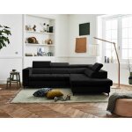 Olinda - canap dangle droit - 5 places - convertible avec coffre et ttires rglables - en tissu - ...