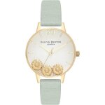 Montre - olivia burton - ob16ch17 - cadran blanc - bracelet en cuir vritable - quartz 30mm