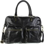 Sac � main - olivia - biznes - city - cuir de vachette - noir - 37x27x15 cm