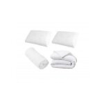 Pack complet literie : oreiller(s) + prot�ge - matelas + couette blanc 140x200 cm
