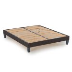 Sommier  lattes en bois kit15 120x190 cm coloris gris anthracite livr en kit