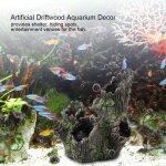 Omabeta bois flott� d?aquarium d�coration daquarium en bois flott� tronc darbre en r�sine artificielle ...