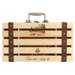 Bote  vin - omabeta - modle en bois de pin - pour 2 bouteilles - lgante et pratique - cadeau idal ...