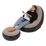 Omabeta canapé gonflable chaise gonflable pliable floquée en pvc confortable avec repose - pieds chaise ... Omabeta canapé gonflable chaise gonflable pliable floquée en pvc confortable avec repose - pieds chaise ...