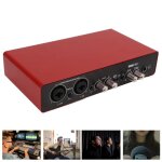 Carte son usb live - omabeta - rouge - 24 bits 192 khz - filtre passe - haut - bouton gain