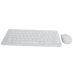 Ensemble clavier et souris sans fil - omabeta - k03 - blanc - usb - compatible windows / android / ios ...