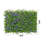 Cl�ture en gazon - omabeta - tapis de gazon artificiel - violet - 40x60 cm - montage facile