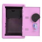 Tirelire à clé pour enfants - omabeta - mini coffre - fort rose - métal - 18x12x10 cm - durable Tirelire à clé pour enfants - omabeta - mini coffre - fort rose - métal - 18x12x10 cm - durable