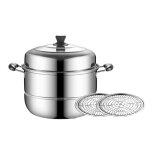 Omabeta cuiseur  vapeur  2 niveaux marmite  vapeur en acier inoxydable paissie grande capacit electromena ...