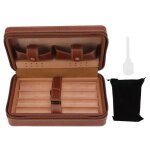 Omabeta Étui à cigares cave à cigares étui marron portable doublure en bois de cèdre humidificateur boîte ... Omabeta Étui à cigares cave à cigares étui marron portable doublure en bois de cèdre humidificateur boîte ...