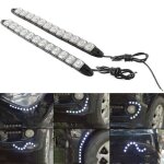 Omabeta feu de conduite diurne pour voiture 2 pi�ces universel 12 led s drl flexible voiture feux auto ...
