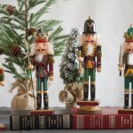 Figurine de casse - noisette en bois de nol 12 pouces - omabeta - ornement de dco decors