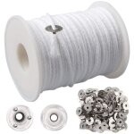 Fil de mche de bougie - omabeta - 61m - coton - base en aluminium - 12. 5mm de diamtre