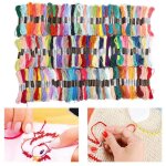 Fil  broder - omabeta - multicolore - 150 pices - coton et polyester - 6 brins de 8 mtres