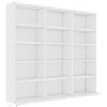 Armoire � cd - omabeta - m08700 - blanc - 102x23x895 cm - 15 compartiments