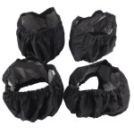 Omabeta housse de roue de poussette pour bb couverture jeux landau ensemble noir 4 ensemble noir 4 ...