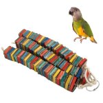 Omabeta jouet pour oiseaux jouets  mcher pour perroquets bloc en bois color suspendu jouet destructeur ...