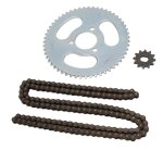 Omabeta kit chaine pignon 25h acier 55t arri�re 12t pour moto atv mini 47cc 49cc