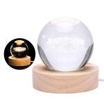 Lampe dambiance - omabeta - boule de cristal 3d - rechargeable usb - led - design contemporain